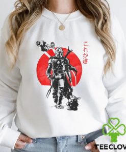 Retro Disney Star Wars Shirt The Mandalorian Child Red Sun Ink Portrait T Shirt Galaxy’s Edge Day Tee Classic