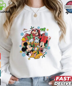Retro Disneyland Mickey And Friends Christmas Shirt