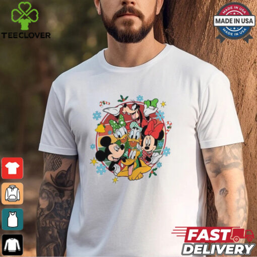 Retro Disneyland Mickey And Friends Christmas Shirt