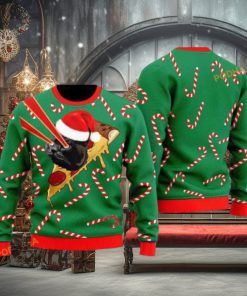 Retro Drax Pizza Cat Ugly Christmas Sweater, Cute Ugly Christmas Sweater