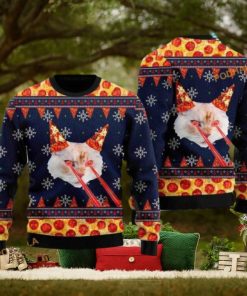 Retro Drax Pizza Cat Ugly Christmas Sweater, Family Ugly Christmas Sweater