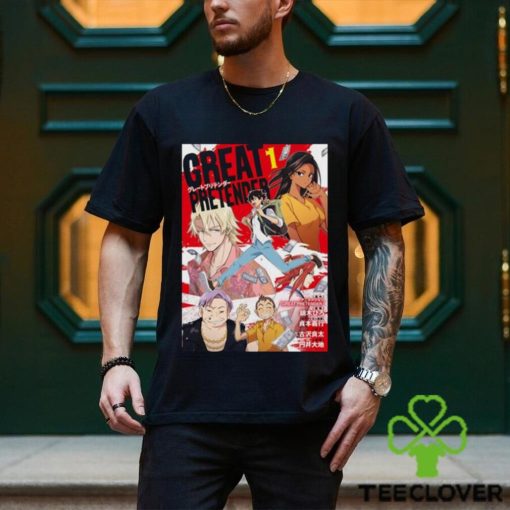 Retro Great Pretender Main Characters Spread Anime shirt