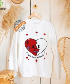 Retro Groovy Heart U R Not Alone shirt