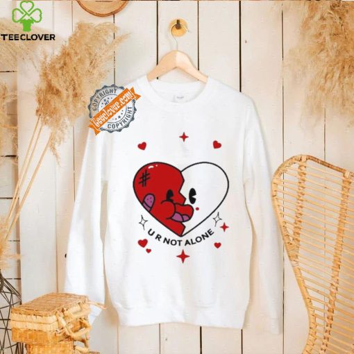Retro Groovy Heart U R Not Alone shirt