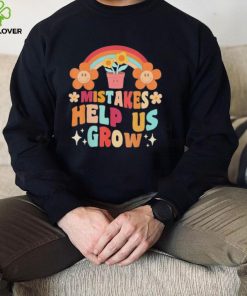 Retro Groovy Teacher Mindset Positive, Mistakes Help Us Grow Shirt