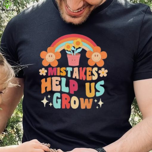 Retro Groovy Teacher Mindset Positive, Mistakes Help Us Grow Shirt
