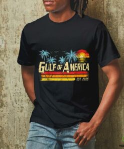 Retro Gulf Of USA America 2025 American Flag Gulf Mexico T Shirt