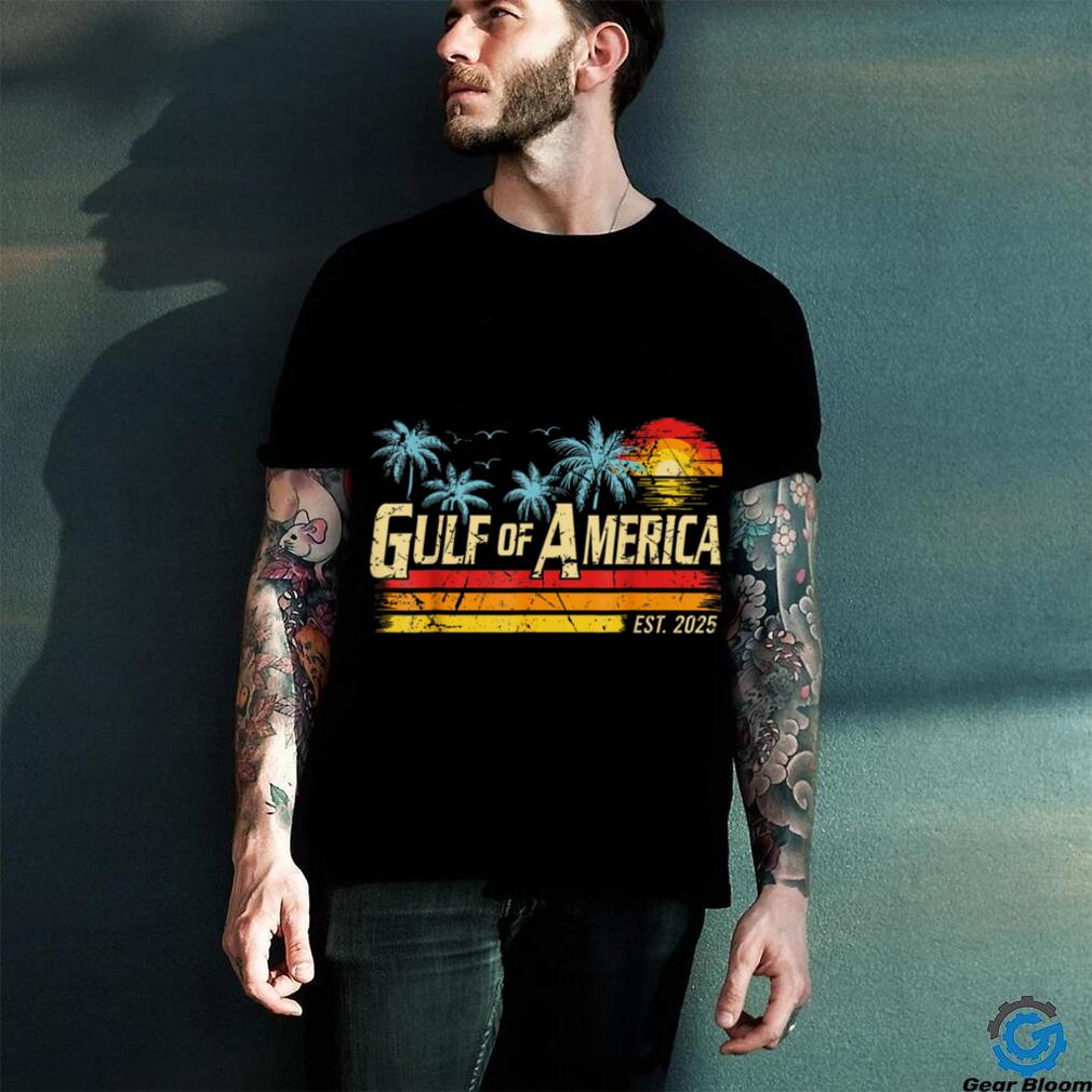 Retro Gulf Of USA America 2025 American Flag Gulf Mexico T Shirt Retro Gulf Of USA America 2025 American Flag Gulf Mexico T Shirt