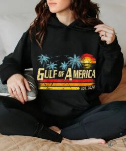 Retro Gulf Of USA America 2025 American Flag Gulf Mexico T Shirt