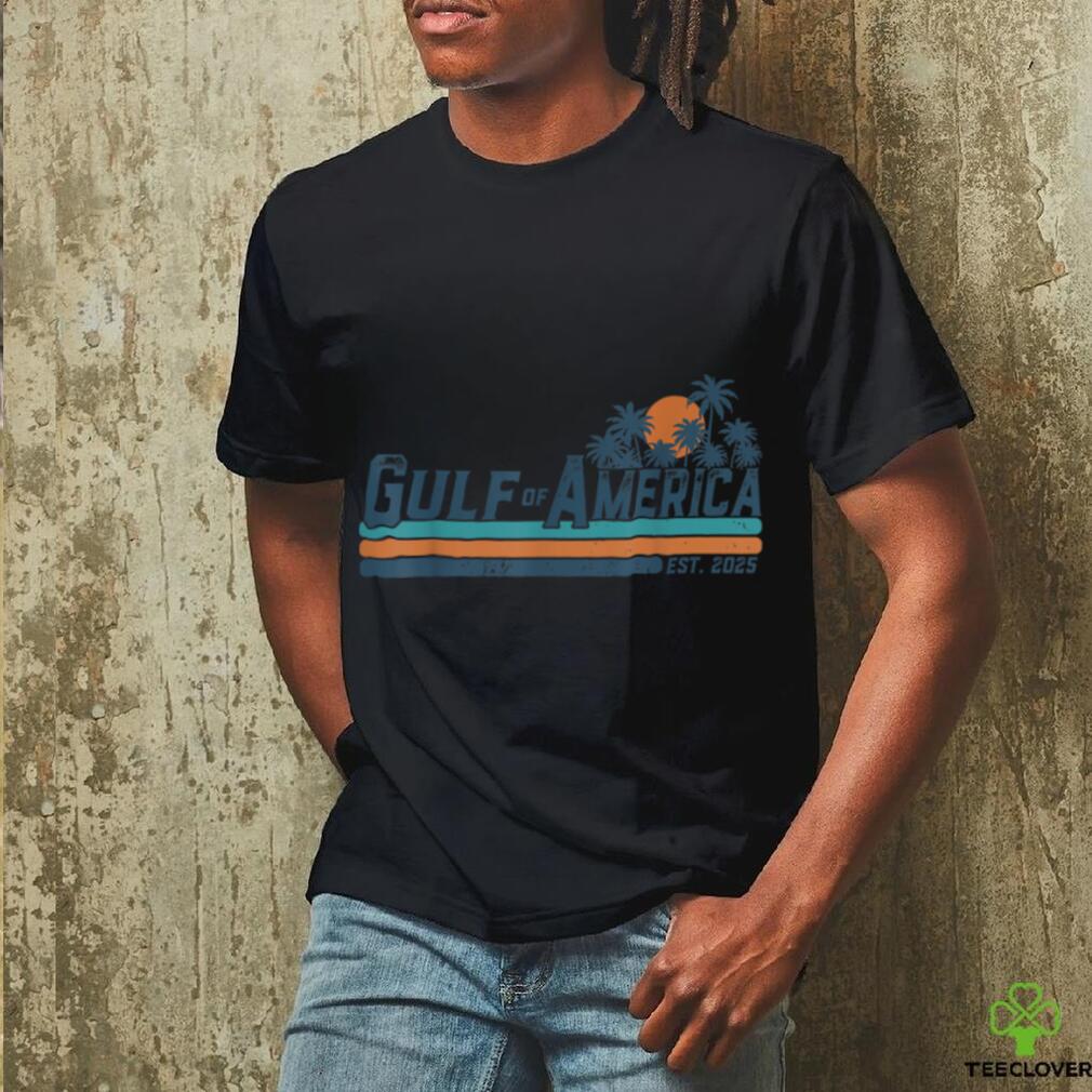 Retro Gulf Of USA America Est 2025 American Flag Gulf Mexico T Shirt Retro Gulf Of USA America Est 2025 American Flag Gulf Mexico T Shirt