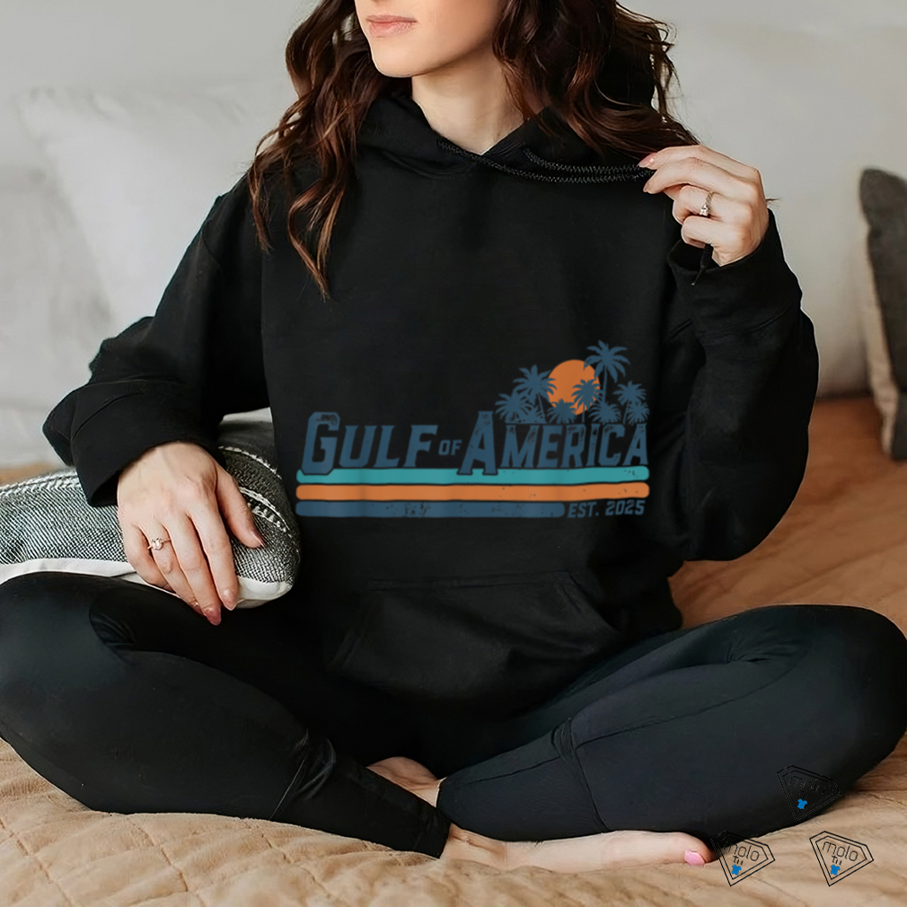 Retro Gulf Of USA America Est 2025 American Flag Gulf Mexico T Shirt Retro Gulf Of USA America Est 2025 American Flag Gulf Mexico T Shirt