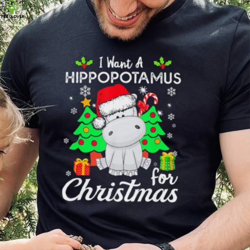 Retro I Want A Hippopotamus For Christmas Xmas Hippo Pajama T Shirt