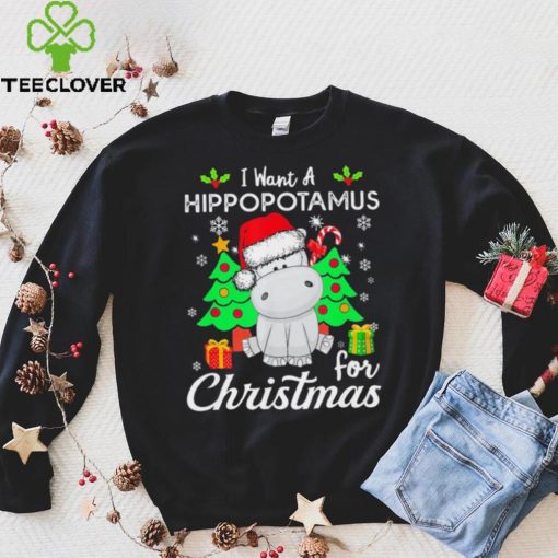 Retro I Want A Hippopotamus For Christmas Xmas Hippo Pajama T Shirt