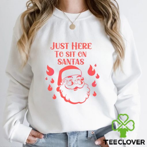 Retro Just Here To Sit Santa Shirt