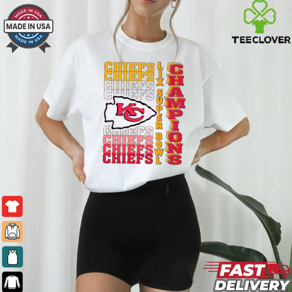 Retro Kansas City Chiefs Gradient Wordmark Lix Super Bowl Champions shirt Retro Kansas City Chiefs Gradient Wordmark Lix Super Bowl Champions shirt