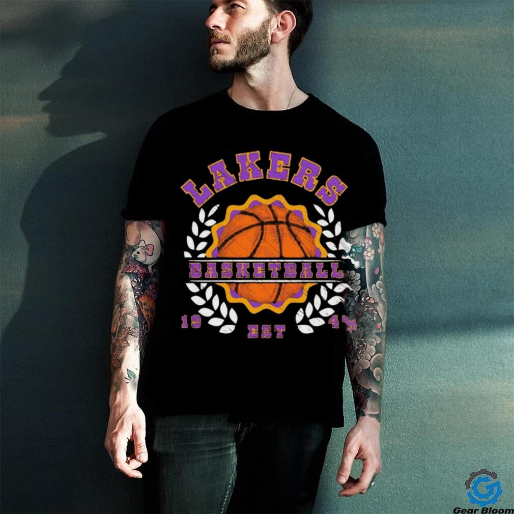 Retro Lakers Basketball 1947 T Shirt Retro Lakers Basketball 1947 T Shirt