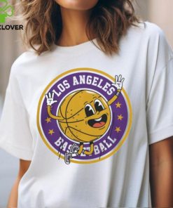 Retro Los Angeles Basketball Circle Tee Shirt