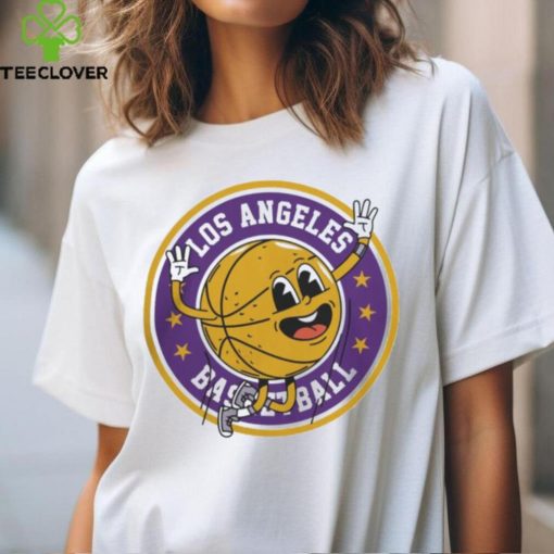 Retro Los Angeles Basketball Circle Tee Shirt