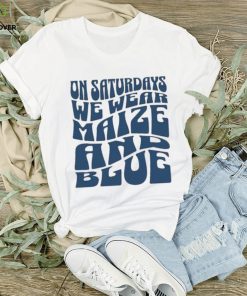 Retro Michigan Maize Blue Football Saturdays Shirt