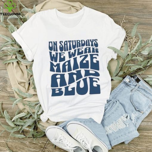 Retro Michigan Maize Blue Football Saturdays Shirt