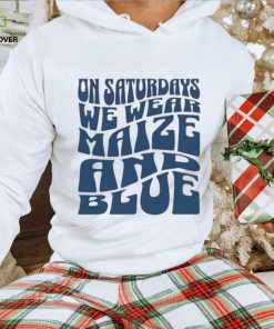 Retro Michigan Maize Blue Football Saturdays Shirt