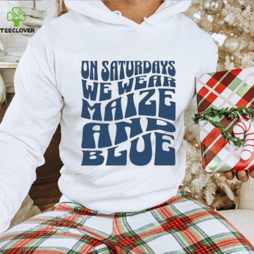 Retro Michigan Maize Blue Football Saturdays Shirt