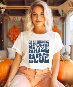 Retro Michigan Maize Blue Football Saturdays Shirt