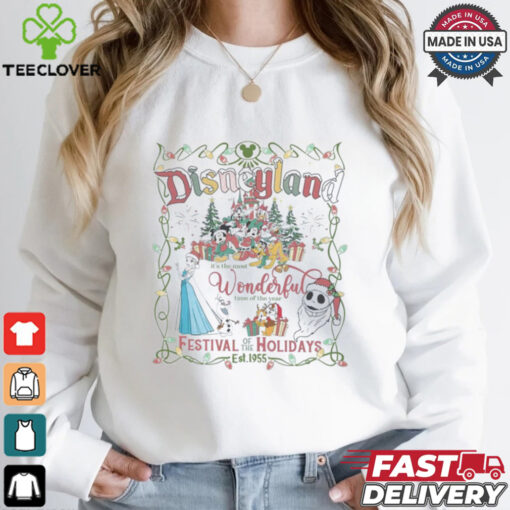 Retro Mickey And Friends Castle Disneyland Christmas Shirt