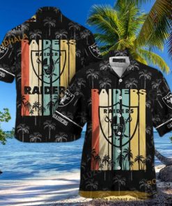 Retro NFL Las Vegas Raiders Funny Hawaiian Shirt Beach Gift For Him