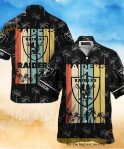 Retro NFL Las Vegas Raiders Funny Hawaiian Shirt Beach Gift For Him