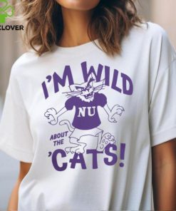 Retro Northwestern Wildcats Basketball “I’M Wild About The ‘Cats” Tee hoodie, sweater, longsleeve, shirt v-neck, t-shirt