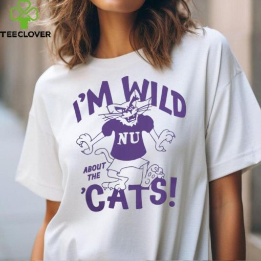 Retro Northwestern Wildcats Basketball “I’M Wild About The ‘Cats” Tee hoodie, sweater, longsleeve, shirt v-neck, t-shirt