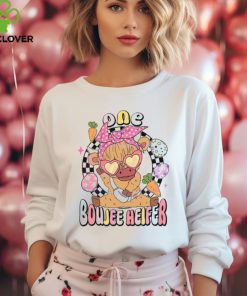 Retro One Boujee Heifer Easter Cow shirt