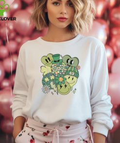 Retro Patricks Day Shamrock Smiley Face hoodie, sweater, longsleeve, shirt v-neck, t-shirt