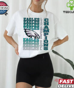 Retro Philadelphia Eagles Gradient Wordmark Lix Super Bowl Champions shirt