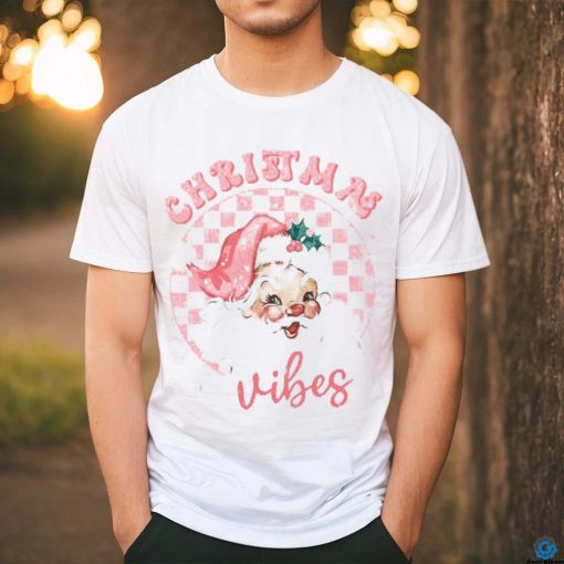 Retro Pink Christmas Vibes Sublimation shirt