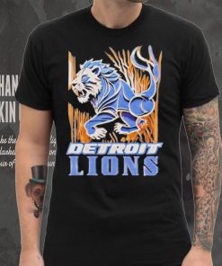 Retro Style Detroit Lions T shirt