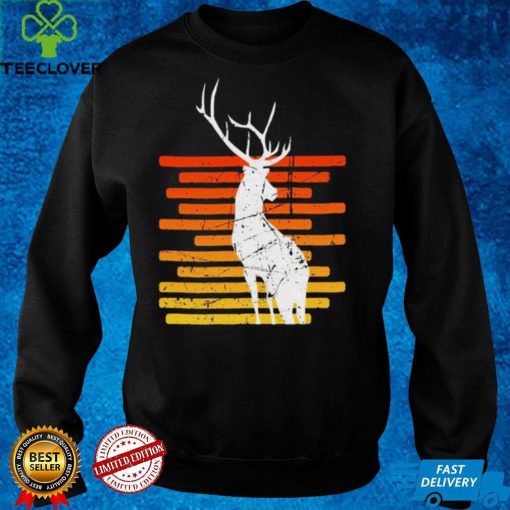 Retro Sunset Buck hoodie, sweater, longsleeve, shirt v-neck, t-shirt Deer hunting Shirt