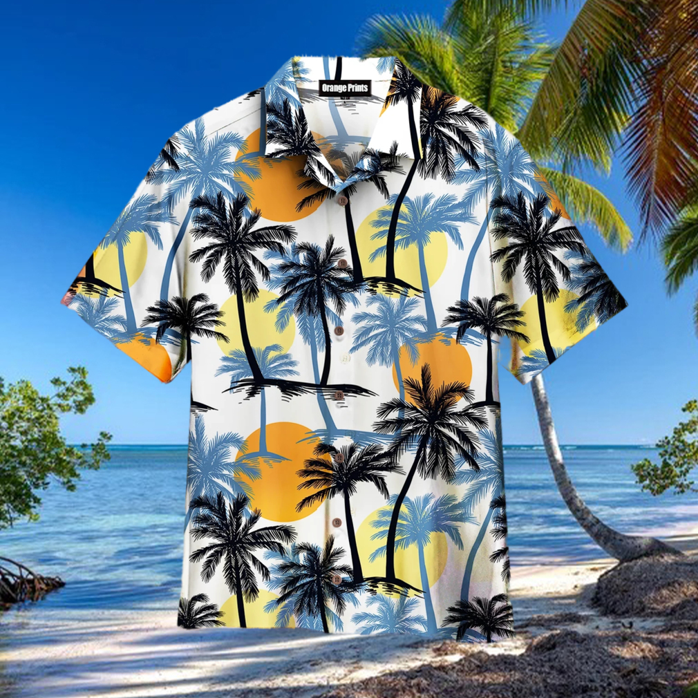 Retro Sunset Palm Trees Tropical Hawaiian Shirt Retro Sunset Palm Trees Tropical Hawaiian Shirt