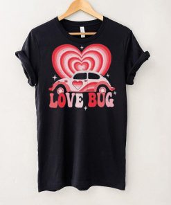 Retro Valentines Lovebug Heart Groovy Valentines Men T shirt