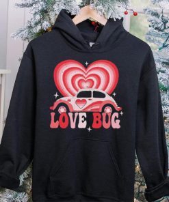 Retro Valentines Lovebug Heart Groovy Valentines Men T shirt