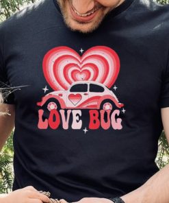 Retro Valentines Lovebug Heart Groovy Valentines Men T shirt