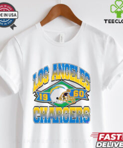 Retro Vintage 1960 Los Angeles Chargers NFL Football Helmet Shirt featuring a classic design that showcases the team's iconic helmet from their early years. Celebrate the Chargers' rich history and style with this nostalgic, vintage-inspired apparel.