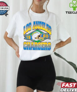 Retro Vintage 1960 Los Angeles Chargers NFL Football Helmet Shirt featuring a classic design that showcases the team's iconic helmet from their early years. Celebrate the Chargers' rich history and style with this nostalgic, vintage-inspired apparel.