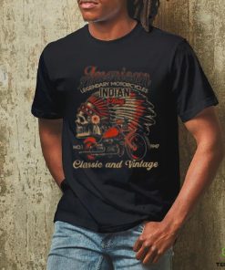 Retro Vintage American Motorcycle Indian For Old Biker Shirt