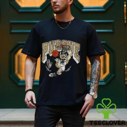 Retro Vintage Distressed Purdue Basketball Shirt