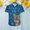 Retro Vintage Style Wolf Hippie Sun Stars Custom Name Hawaiian Aloha Tropical Beach Button Up Shirt For Men In Summer