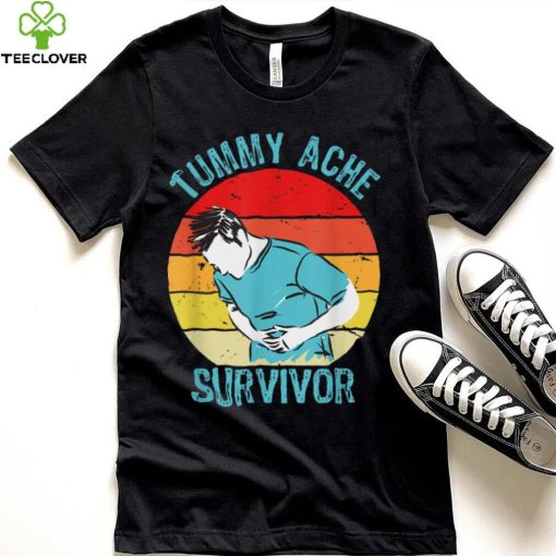 Retro Vintage Tummy Ache Survivor My Stomach Hurt Funny Gift T Shirt