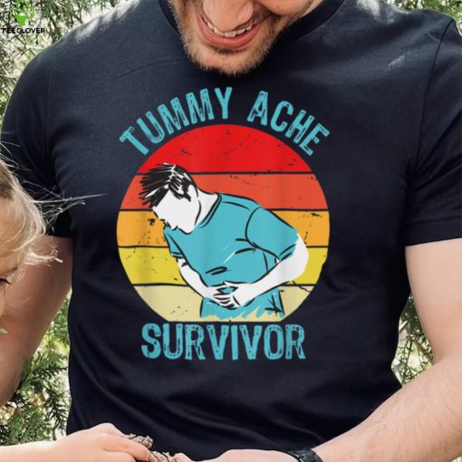 Retro Vintage Tummy Ache Survivor My Stomach Hurt Funny Gift T Shirt