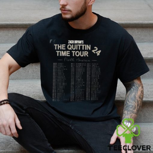 Retro Zach Bryan North America Tour T Shirt, The Quittin Time 2024 Tour Shirt